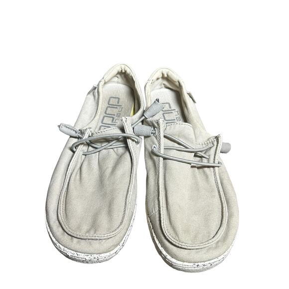 Women's Hey Dude Wendy Grey Shoes size 6 and Slip On Canvas comfortable casual - Picture 5 of 11